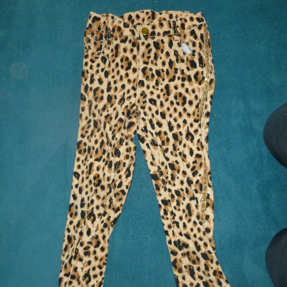 Beautiful leopard style Gymboree jeans, Brown and Black, Size 7